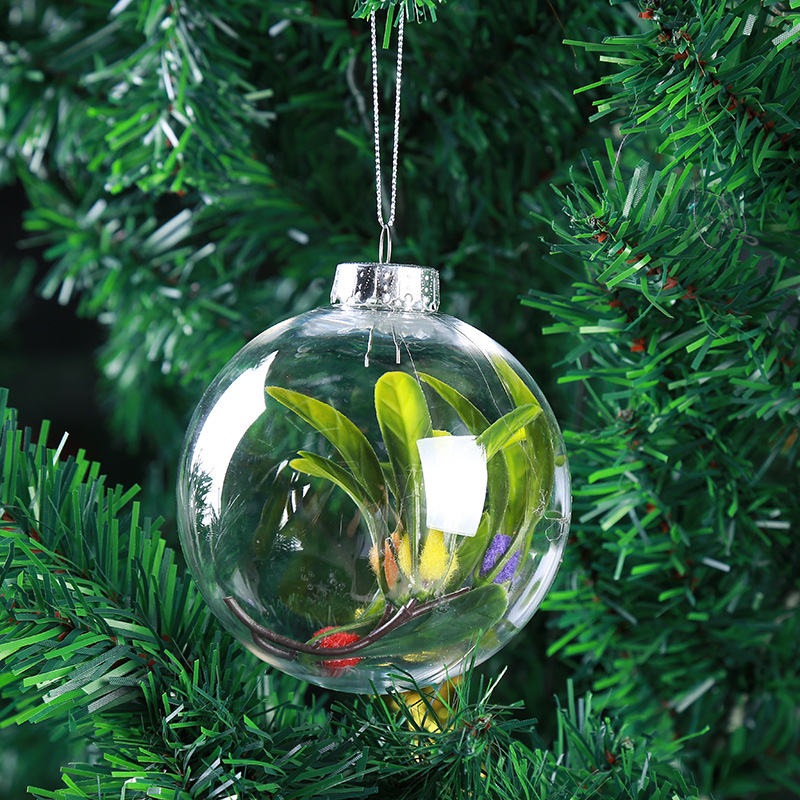 

12pcs/pack Diameter=9cm Transparent Glass Pendant Christmas Day Glass Globe Wedding Decoration Hanger