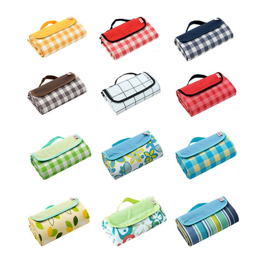 

Picnic Blanket Plaid Foldable Outdoor Mat Pad Waterproof Portable Beach Mat Hiking Camping Blanket Extra Large Sand Proof Carpet LSK687