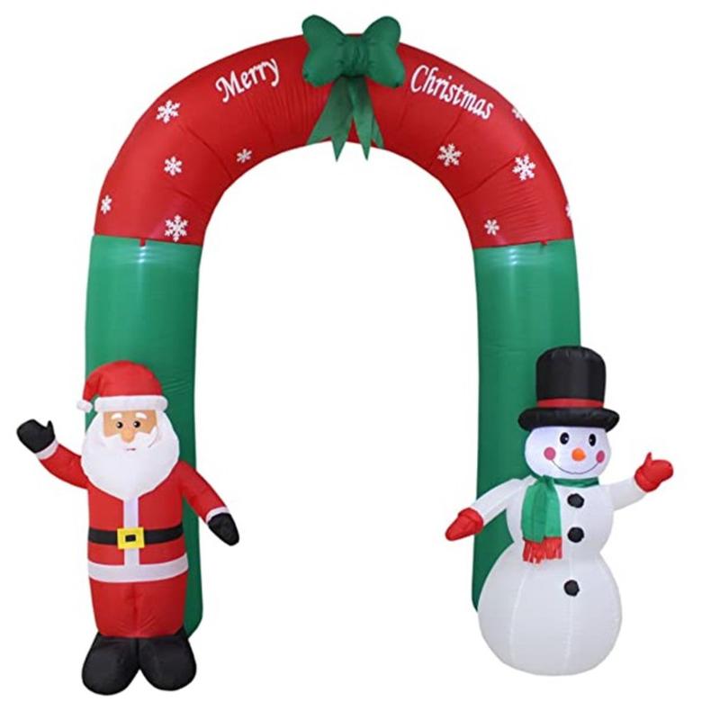 

New Giant Arch Santa Claus Snowman Inflatable Garden Yard Archway Christmas Ornaments Xmas New Year Festival Party Props Decor