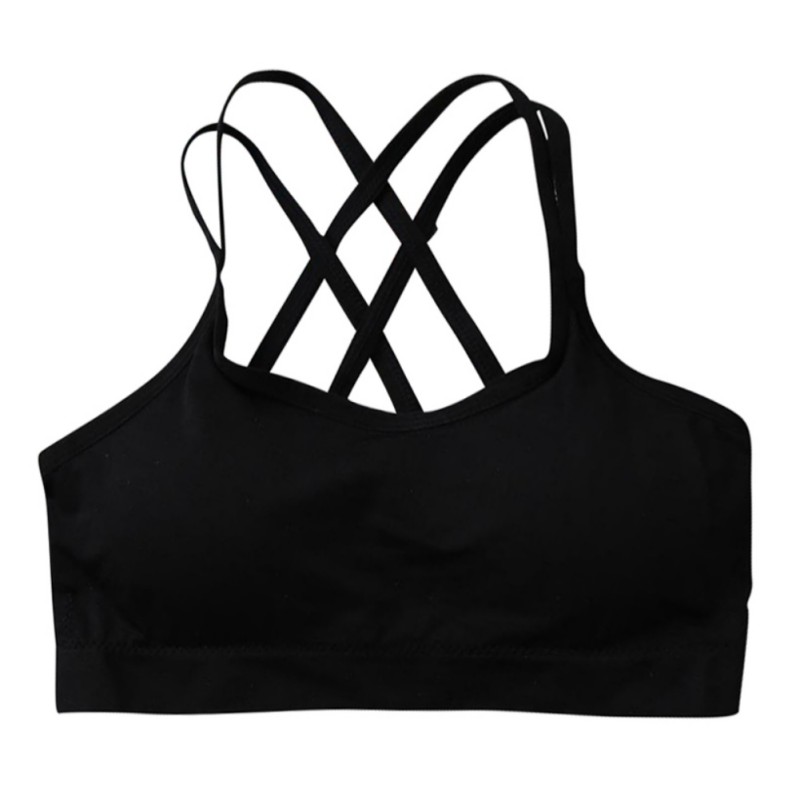

Women Sports Push Up Tops Bra Gym Female Yoga Brassiere Criss Cross Crop Underwear