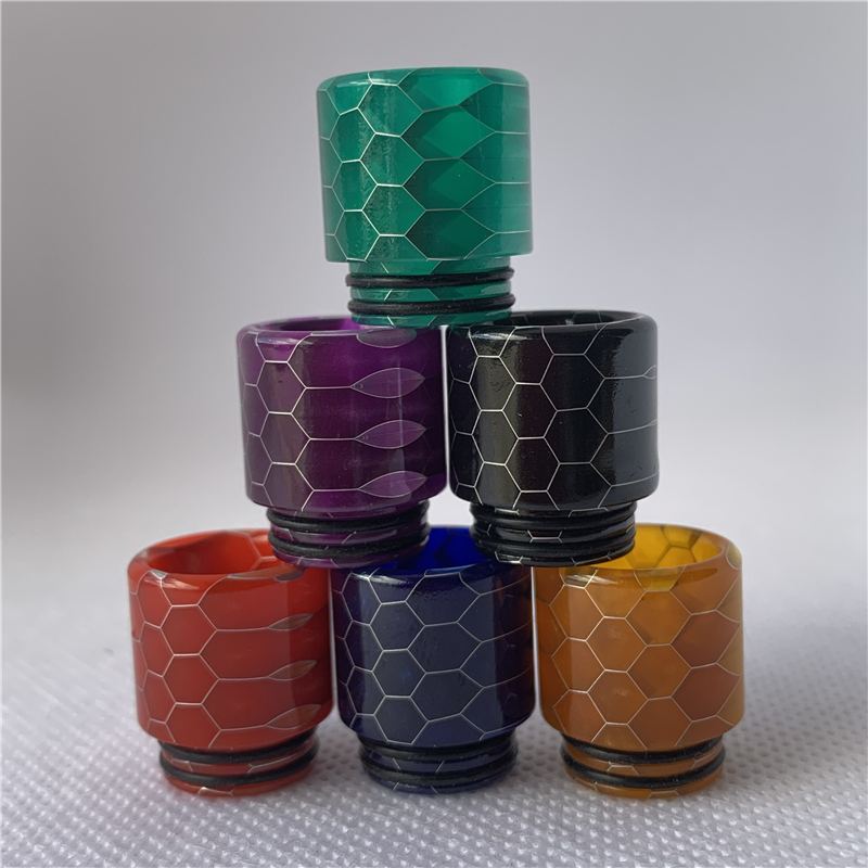 

810 Snake Skin Resin Drip Tips for TFV8 TFV12 Big Baby with Candy Package Ecig tank
