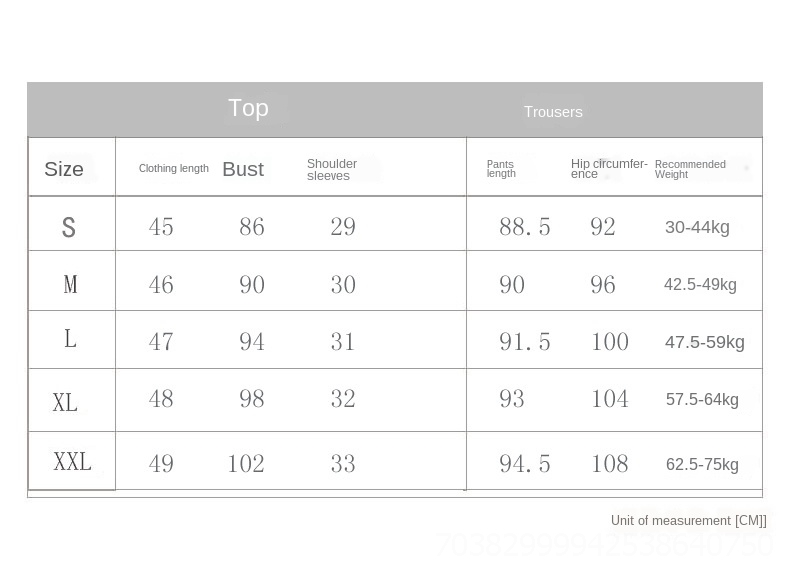 korean clothing size