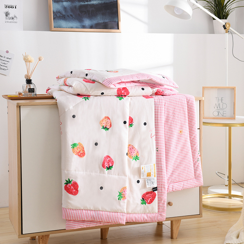 

Cartoon Bedding Summer Quilt Comfortable Breathable Spring Autumn Thin Blanket Washable Children's Printing Warm Comforter Core, 1pcs