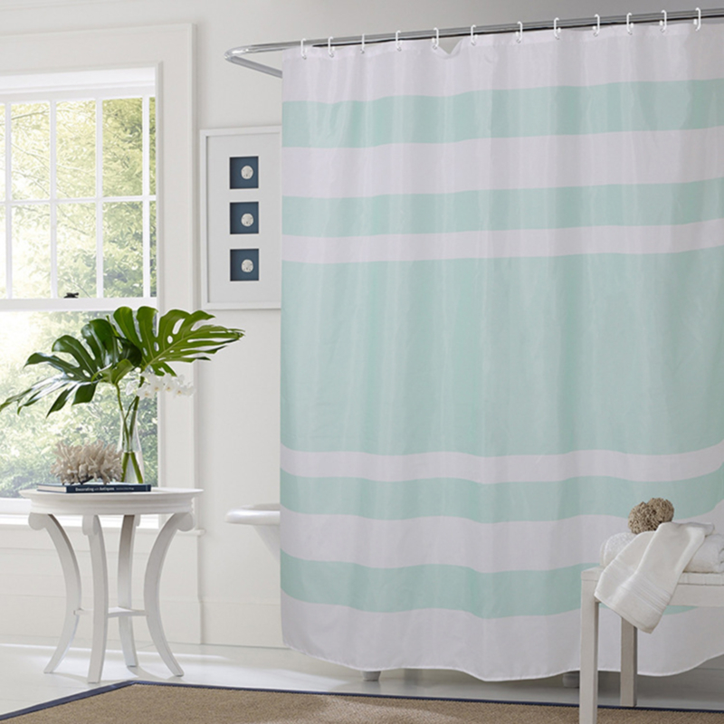 

Waterproof Shower Curtains Simple Striped Polyester Shower Curtain High Quality Cover For Bathroom Partition