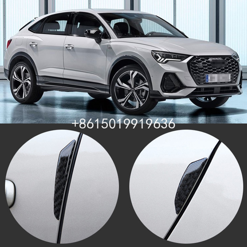 

For Audi Q2 Q3 Q5 Q8 Q7 Car Side Door Edge Guard Bumper Trim Protector 4pcs PVC carbon fiber Stickers