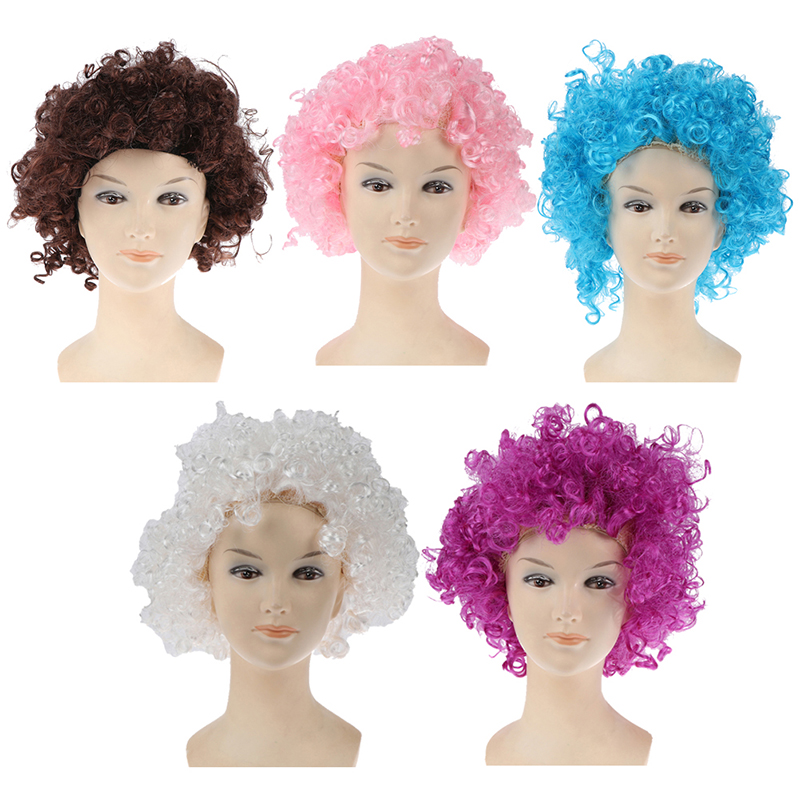 

5Colors Party Wigs for Masquerade Halloween Christmas Dress Clown Costume Cosplay Football Fans Children Adult Party Hats