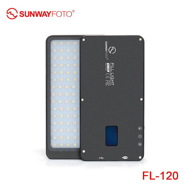 

SUNWAYFOTO FL-120 LED Video light Photo lighting On Olympu Pentax DV camera hot shoe Dimmable LED for DSLR YouTube photo studio