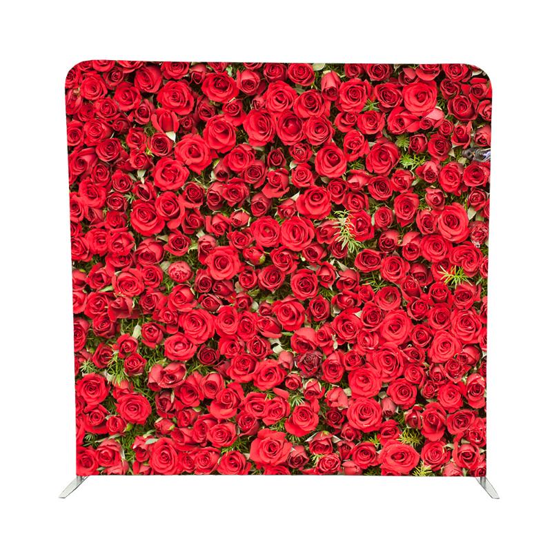 

Red roses print wedding photo booth backdrop photobooth photography background