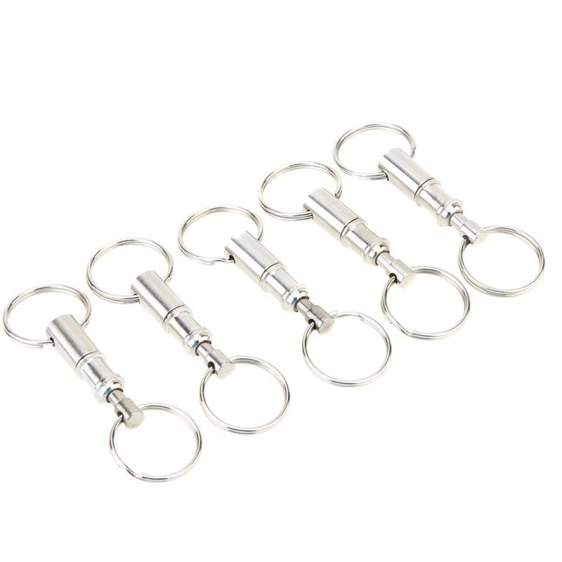 

5 pieces split rings / detachable key ring / key chain with two split rings, Silver