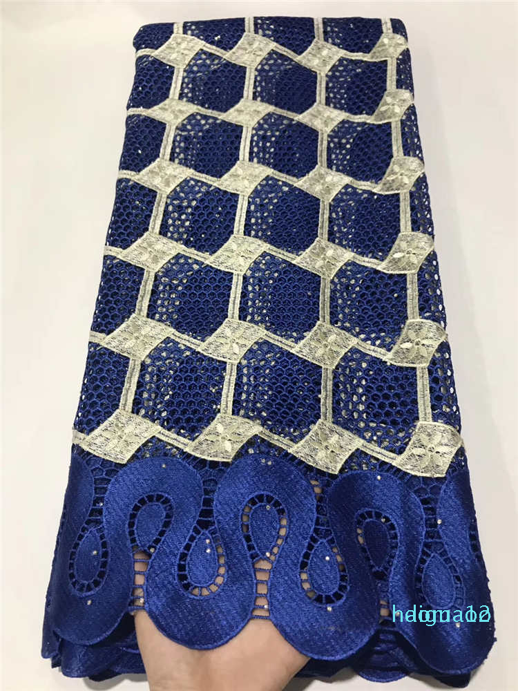 

Wholesale-2020 Skin friendly Top Class Neat embroidery Guipure lace Very soft African cord fabric Nigerian Ghana celebration sewing gown