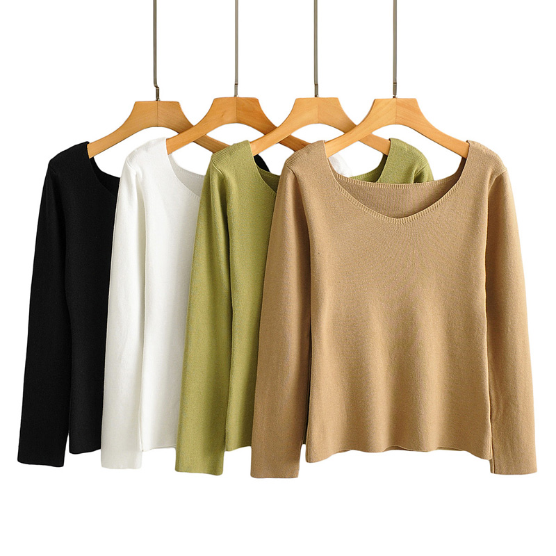 

Novalya Casual O Neck Thin Sweaters Women Fashion Loose Solid Sweater Women Elegant Long Sleeve Sweaters Female Ladies HJ, Yysw7713 black