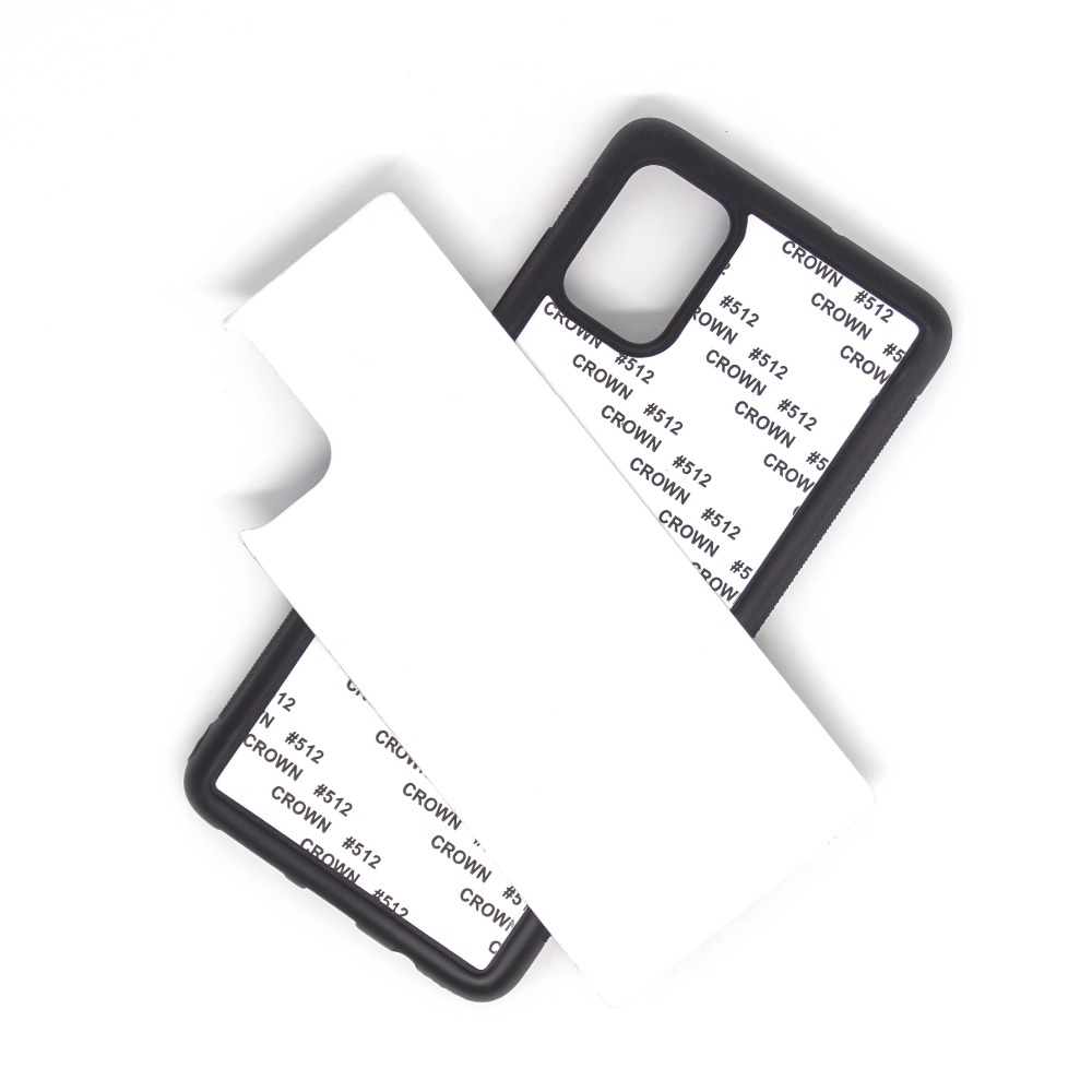 

For Samsung Galaxy A71 4G / A51 4G / A10 Blank TPU+PC Sublimation print Case with Aluminum Inserts For Galaxy A50 A50S A30S, White