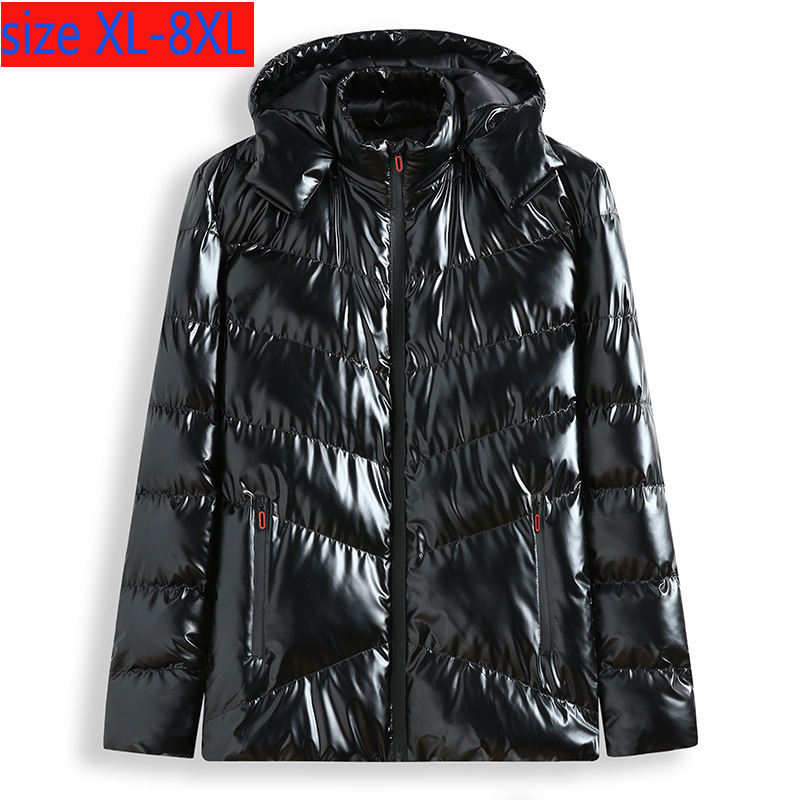 

New Arrival Mens Winter Coat Padded Cotton Men Winter Warm Casual Hooded Thick Suepr Large Plus Size XL2XL3XL4XL5XL6XL7XL8XL, Balck