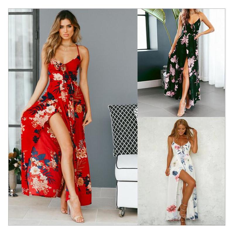 spaghetti strap asymmetric hem backless plain sleeveless maxi dresses
