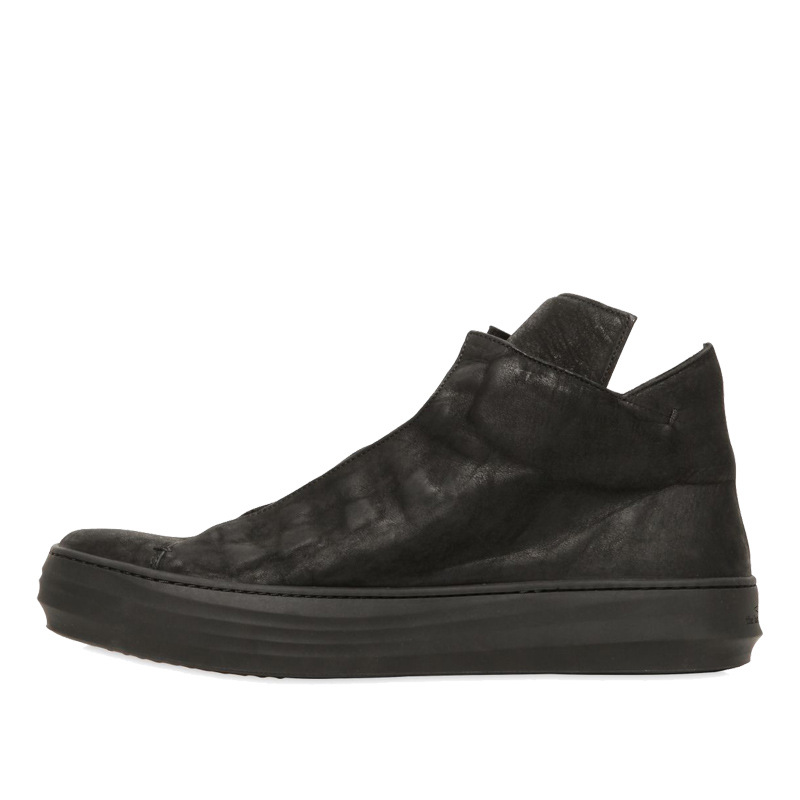 

Winter Leather Men Genuine British Lace Up High Top Shoes Black Hip Hop Ankle Boots Fashion Flat Platform Sneakers Male