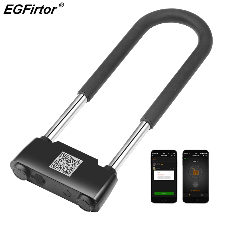 

U-Sharp Bike Fingerprint Lock Anti-theft Keyless APP Bicycle Lock With USB Charge IP65 Waterproof Long Standby Time Unlock