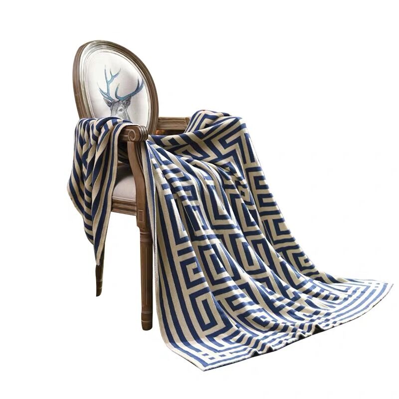 

Adults Soft thick Warm Knitted cotton blanket spring autumn bedroom quilts duvte Bedspread Sofa bedding comforter Nap Blankets, As picture