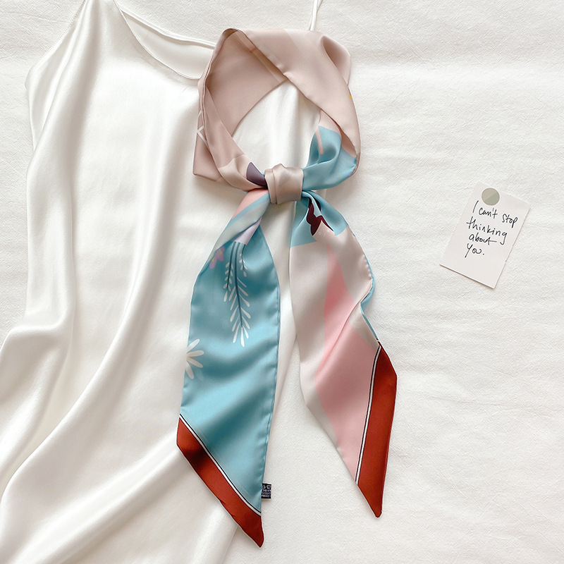 

New 2020 Brand Neck Scarf Women Silk Hair Small Foulard Shawls And Wraps Lady Poncho Neckerchief Hijab Bandana Scarves