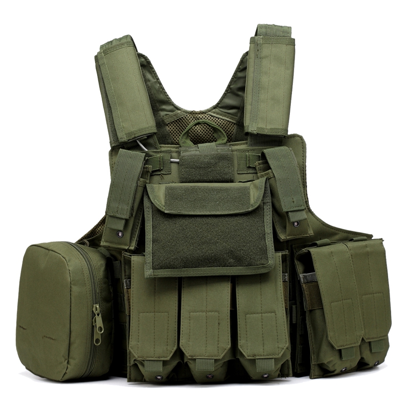 

Tactical Molle CIRAS Vest Paintball Hunting Vest with Mag Pouch Utility Bag Adjustable Armor Plate Chest Rig, Black