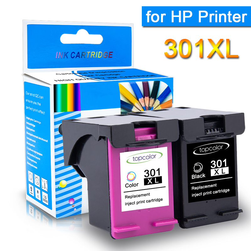 

Topcolor 301XL Ink Fit for 301 XL 301 Ink Cartridge for Printer Envy 5530 5530 4507 Deskjet 2510 4502 1000 2540 2546