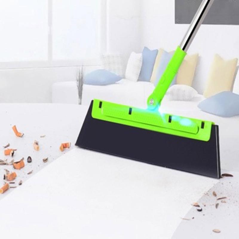 

Magic Broom Sweeper Dust Hair Bathroom Wiper Broom Rotate Connector Rubber Tool Squeegee Scratch Bristle Long Push #T1P