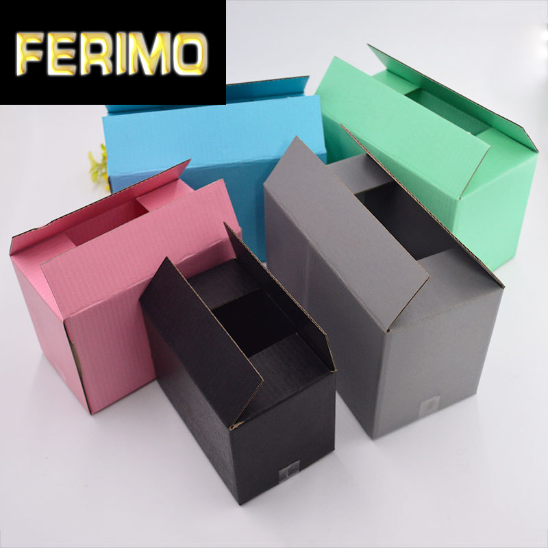 

20pcs Black/Pink Paper Box Handmade Packing Box Shopping Delivery Kraft Paper Boxes Package Mailing Cardboard Carton 3 sizes