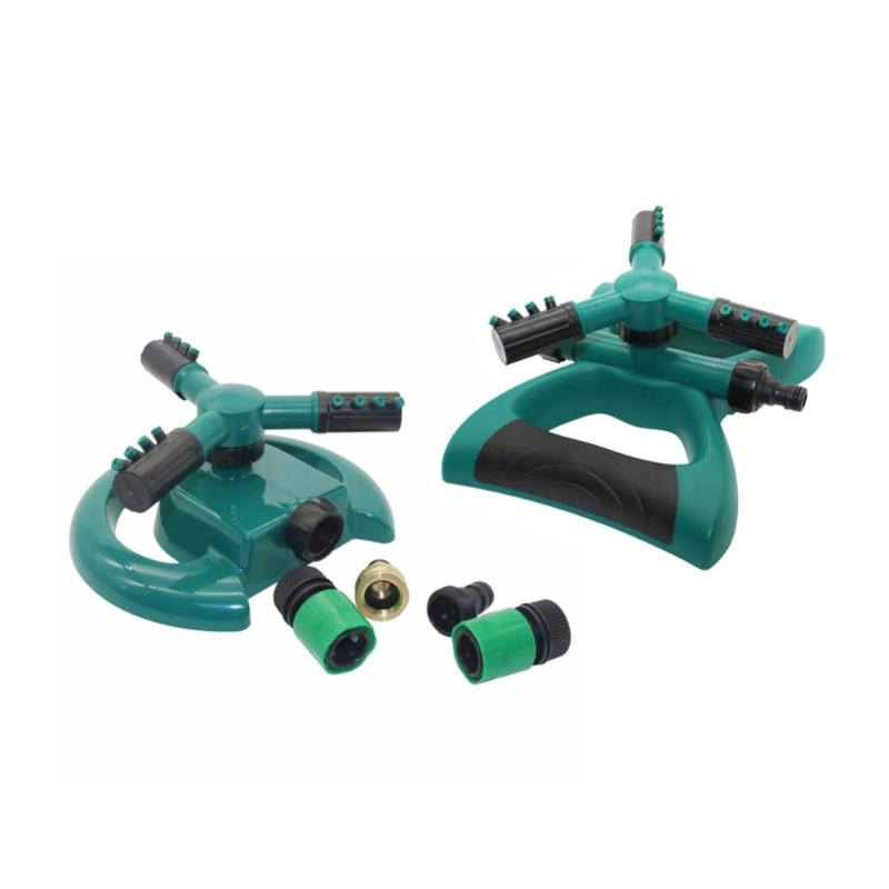 

3-head 360 Degree rotating sprinkler Garden Lawn Automatic Watering Systems Irrigation Sprinkler Gardening Supplies 1 Pc, Sky blue
