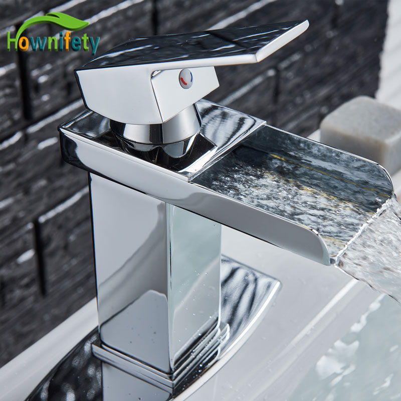 

Waterfall Basin Faucet Chrome /gold /brushed Nickel /orb Polished Deck Mount Bath Sink Faucet Hot Cold Mixer Tap