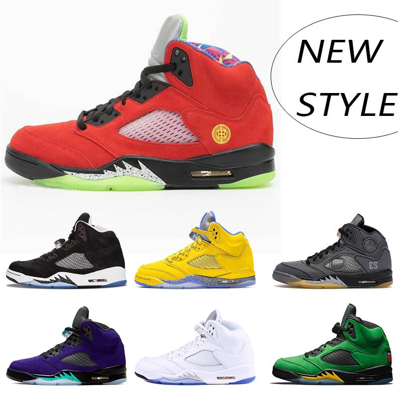 

Jumpman basketball shoes 5 5s mens sneakers easter 2020 alternate bel grape top 3 red blue suede laney michigan island green sail trainers, 12