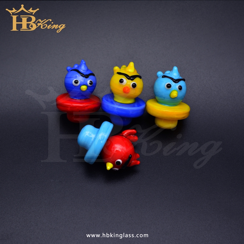 

2021 9 designs bird carb cap minions glass dab tools Solid Colored Glass dome smoking accessories for Wax Oil Rigs bongs DHL