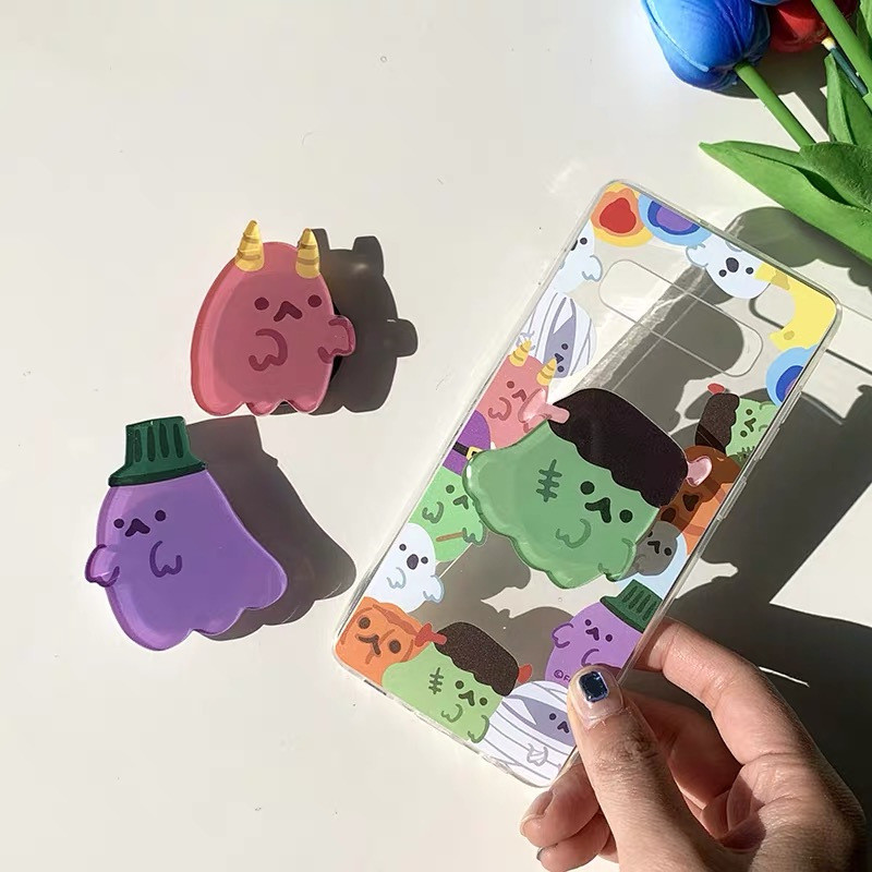 

Acrylic Ring Buckle Mobile Phone Bracket cartoon Mobile Phone Universal Mobile Accessories 7 styles top quality