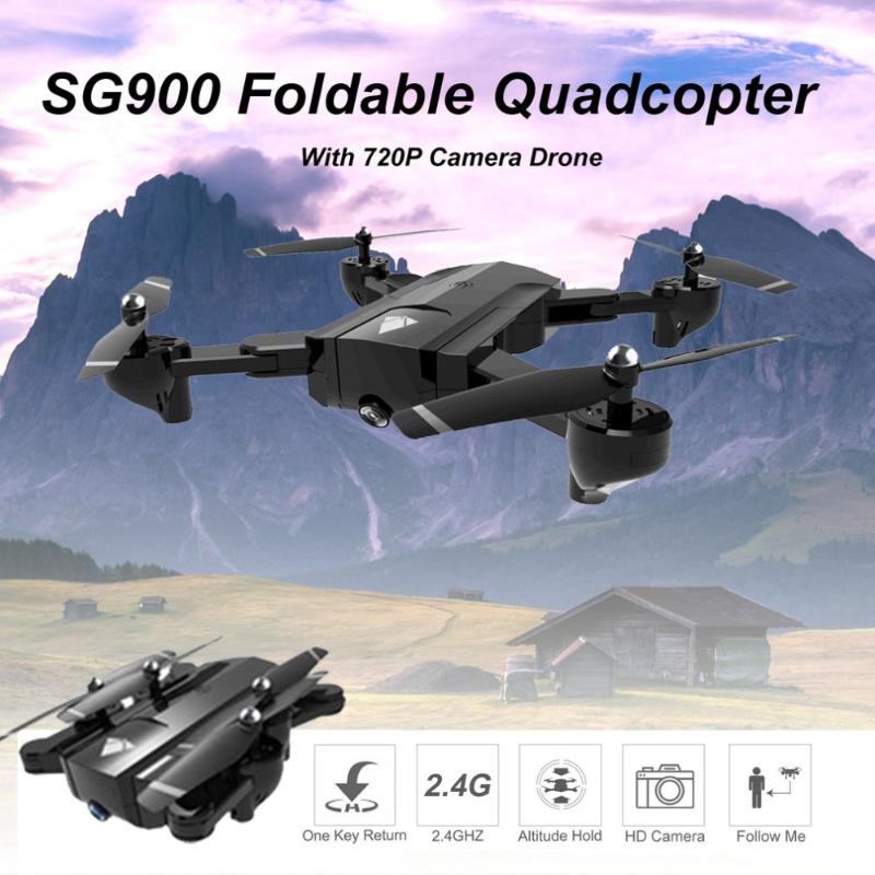

SG900 Foldable RC Drone With 720P Camera Quadcopter 2.4GHz 720P Drone Quadcopter WIFI FPV Drones Optical Flow Positioning