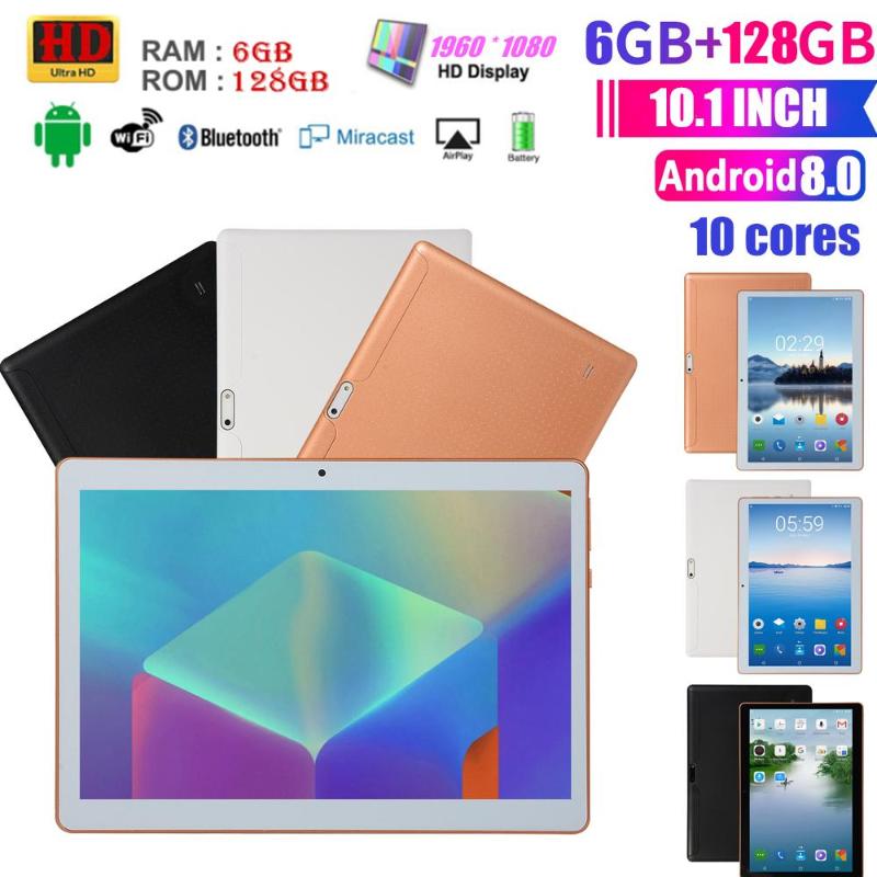 

2020 Hot sale Global Version 4G LTE 10 inch Tablet pc Android 9.0 Octa Core 128GB ROM Dual Sim Dual cameras Tablet, Black