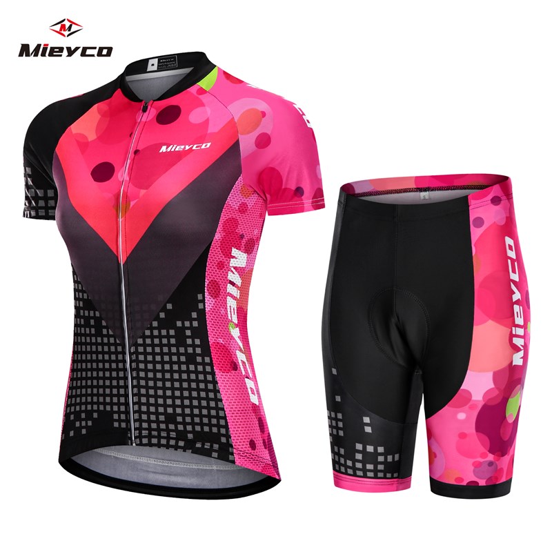 

Pro Cycling Clothing Short Sleeve Bicycle Jersey Set Sport MTB Wear Quick Dry Road Bike Clothes Riding Suit Ciclismo Feminino