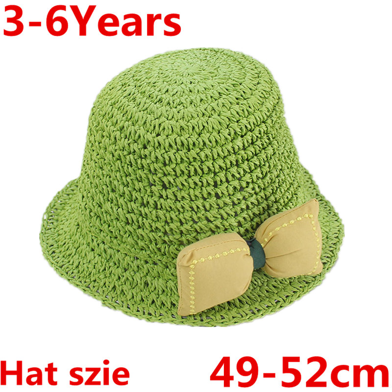 

Baby Girls Children Kids Summer Flower Sun Casquette Straw Hat Beach Cap Kids Sombrero Mujer Hat For Girls Chapeau Avec Visiere, Green