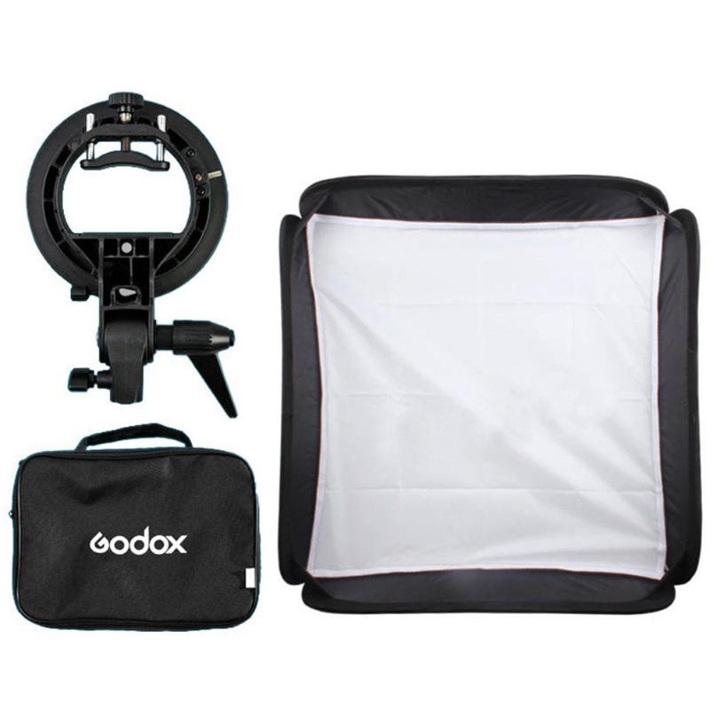 

Godox 40x40cm Softbox + S-Type Bracket Bowens Holder+ Bag Kit for Camera Flash