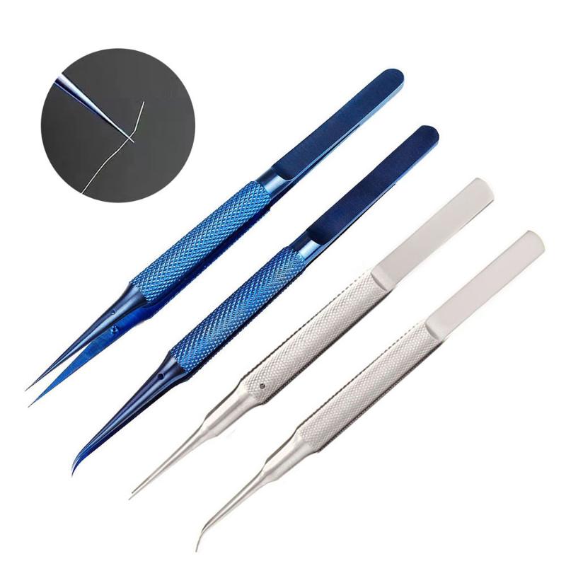 

Professional Titanium Alloy Precision Tweezers Phone Repair 0.01/0.02mm Fingerprint Line Motherboard Maintenance Hand Tools
