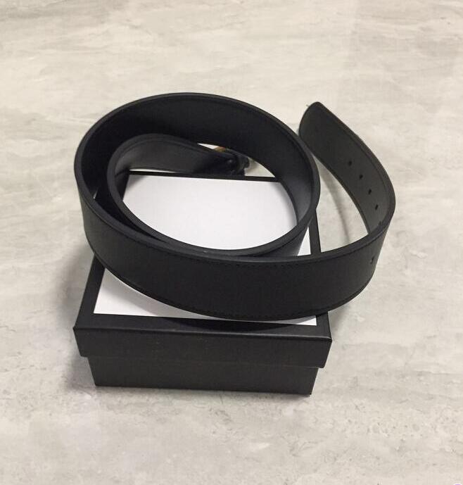 

Fashion Men/women Belt High Quality Genuine Leather Black Color Cowhide for Mens belts with Box
