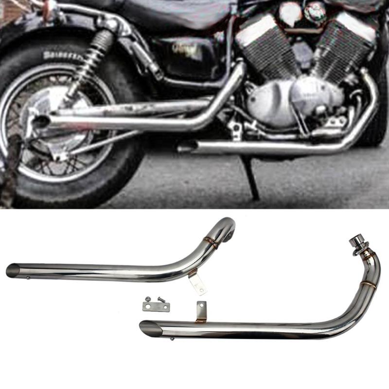 

BIKINGBOY Muffler Exhaust System Pipe With Set For XV 535 400 XV535 XV400 Virago 1987-2004 87-04