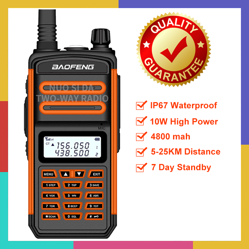 

2020 New BaoFeng S5 Plus two way radio 10W 25km VHF UHF portable ham CB radio Baofeng ip67 Waterproof long range walkie talkie