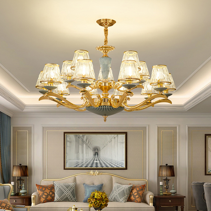 Luxury Chandelier Lighting Modern Living Room decoration Hanging Lamp Simple Bedroom Ceramic Pendant Lamps European Dining-image-587473880