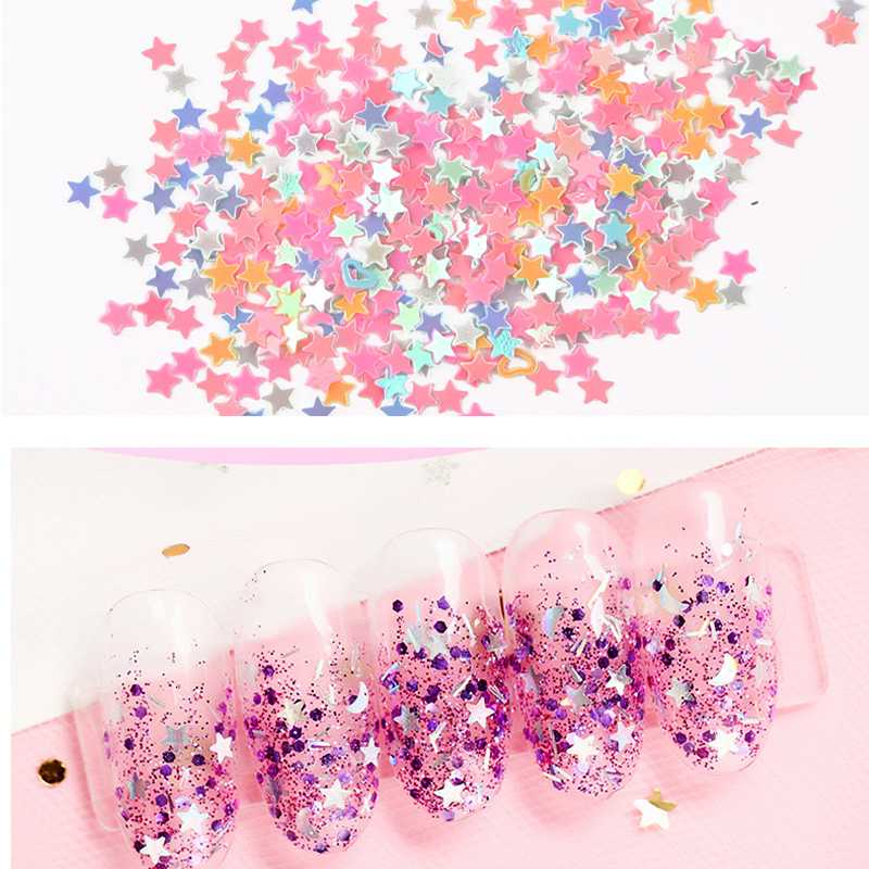

1 Pack Mixed Nail Art Decoration Sequins Heart Butterfly For Manicure Candy Color Symphony Glitter Paillette UV Gel Diy Sequins