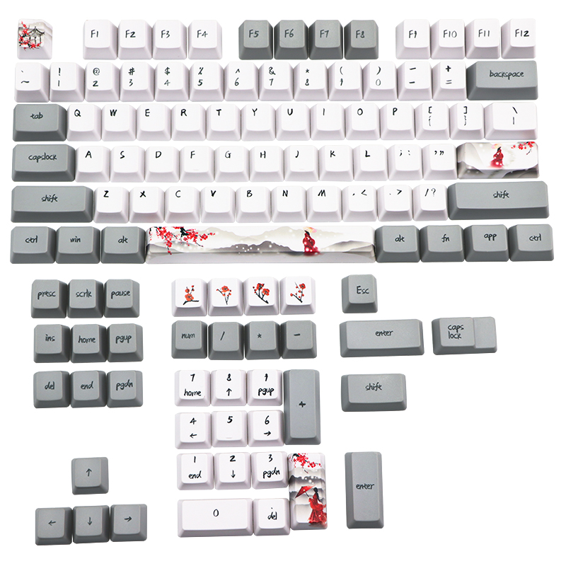 

Dye Sub Keycap PBT Keycaps Set Mechanische Toetsenbord keycap Voor for GH60 RK61/Annie /poker/GK61dz60 TKL87 104 oem Profile
