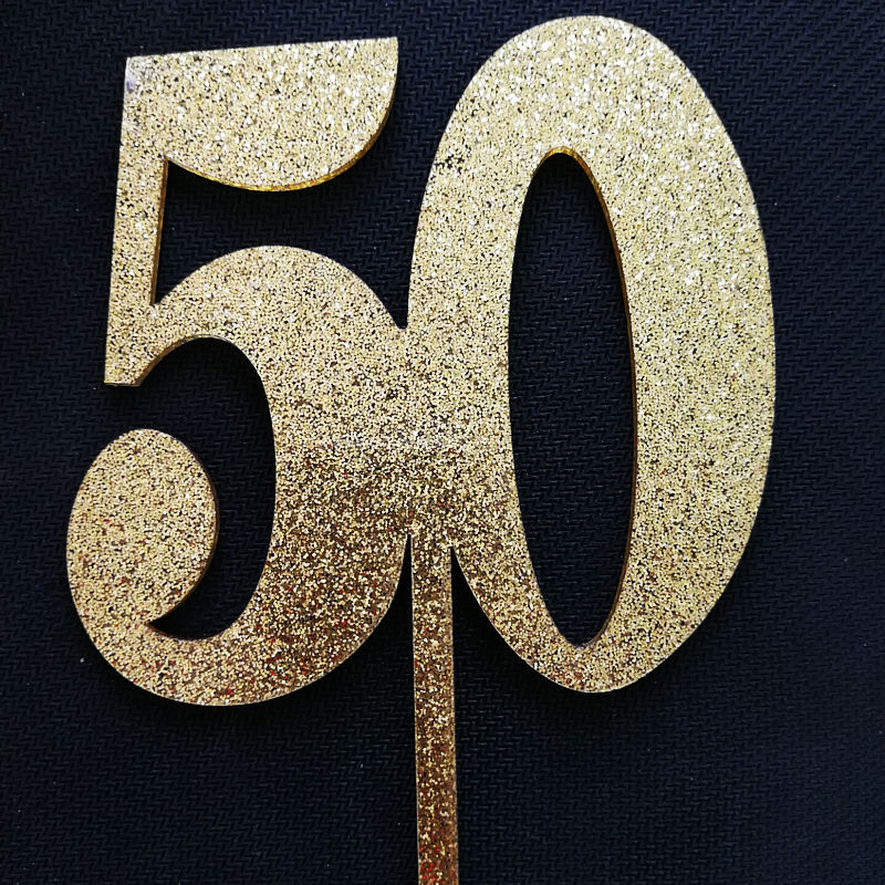 

New Glitter 50 Wedding Anniversary Acrylic Cake Topper 25 Birthday Cake Topper for Wedding Anniversary Party Decorations