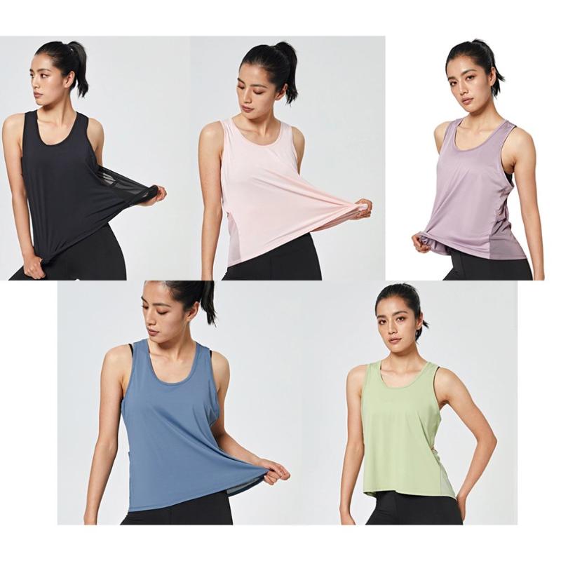 

Sleeveless Raceback Yoga Vest Sport Singlet Women Athletic Fitness Sport Tank Tops Gym Running Training Yoga Shirts, Green
