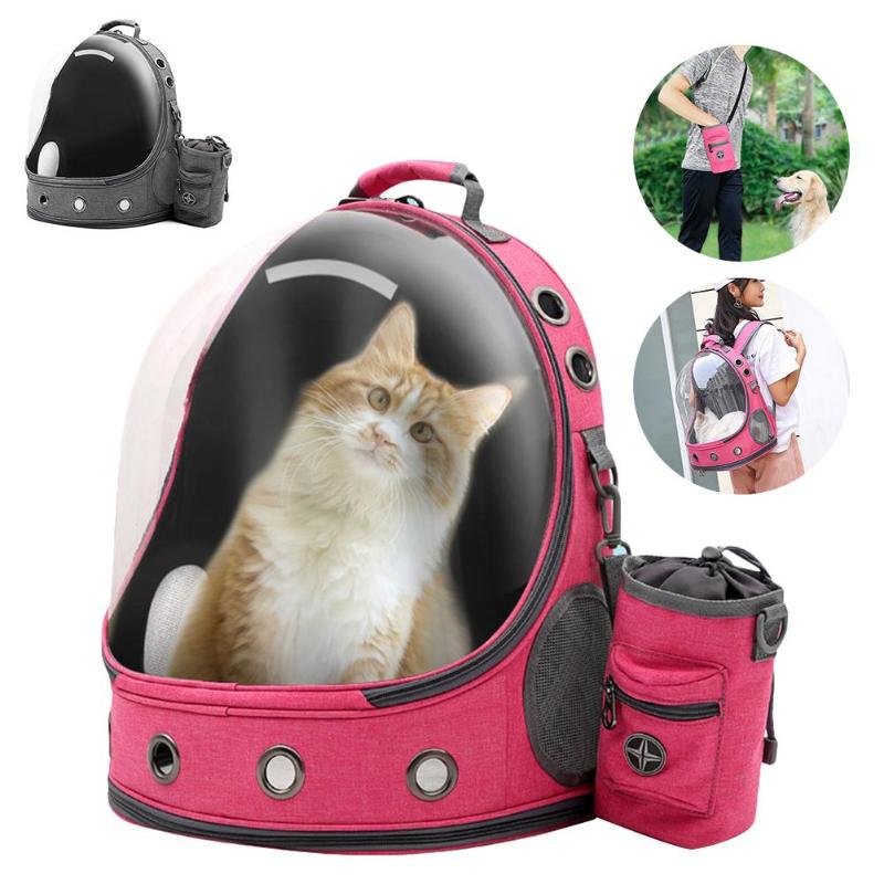 

Small Pet Puppies Dog Space Backpack Cats Breathable Use Bag Carrier Cat Poop Bag Hiking Travel Outdoor Walking For Pet Wnhhx Plwbc