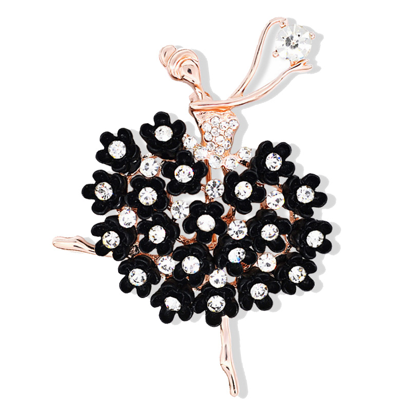 

Fashion Party Girl Boutonniere Brooch Elegant Ballerina Brooches Collar Pin Costume