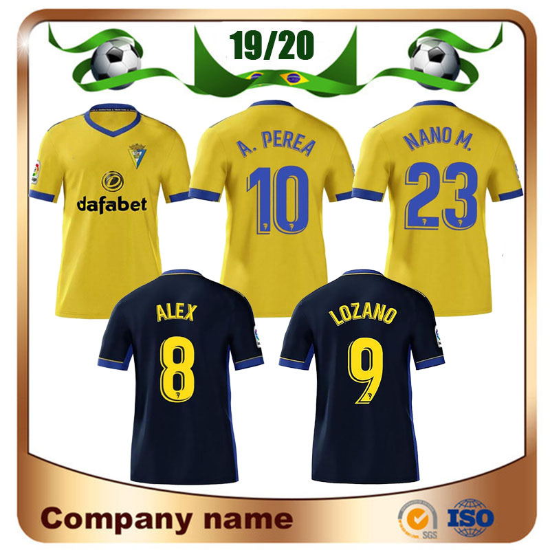 

20/21 Cadiz Home Soccer jersey 2020 #9 LOZANO #10 A.PEREA Soccer Shirt Away BODIGER I.ALEJO JUAN CALA ALEX Football uniform