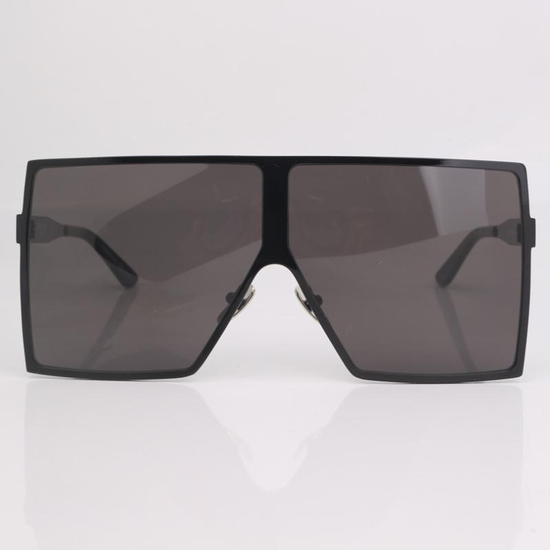 

Metal Big frame women sunglasses shield style flat top fashion sunglasses women oversized
