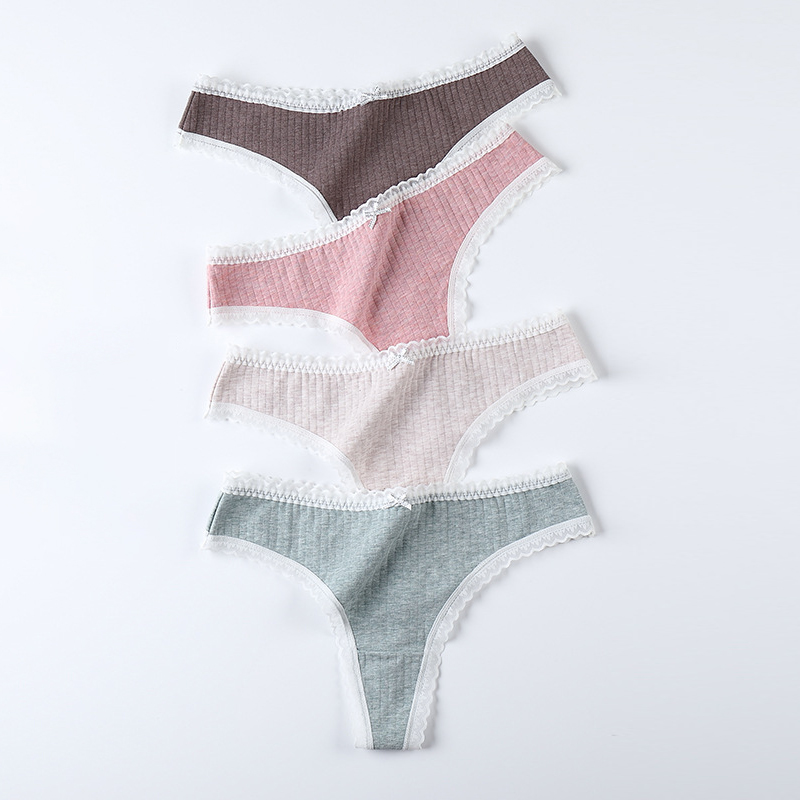 

Women Thongs Panties Lace Women Underwear Ladies Panties Cotton Spandex Breathable Soft Underwear, Green